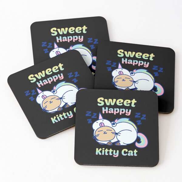 Item preview, Sweet Happy Kitty Cat – Sleepy Unicorn Baby Kitten Catoholic designed and sold by The Green Corner.