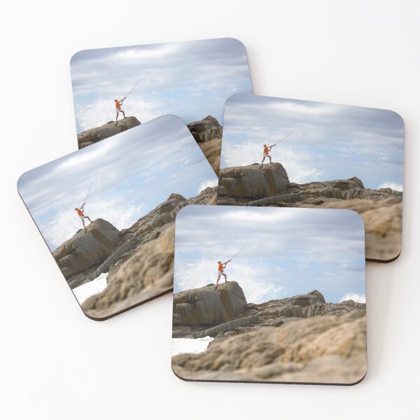 Item preview, Fishing On The Rocks At Sea designed and sold by comcamworld.