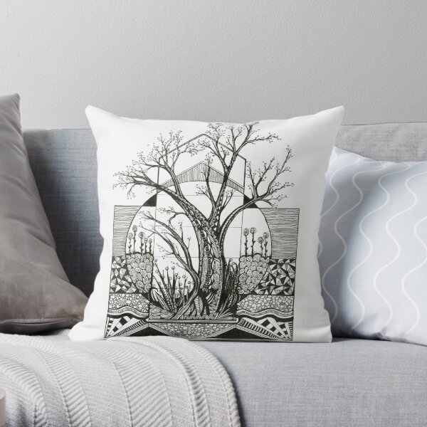 Spring Cherry Blossom Throw Pillow