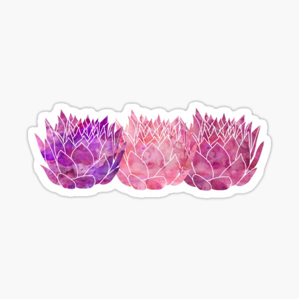 Triple Lotus Sticker