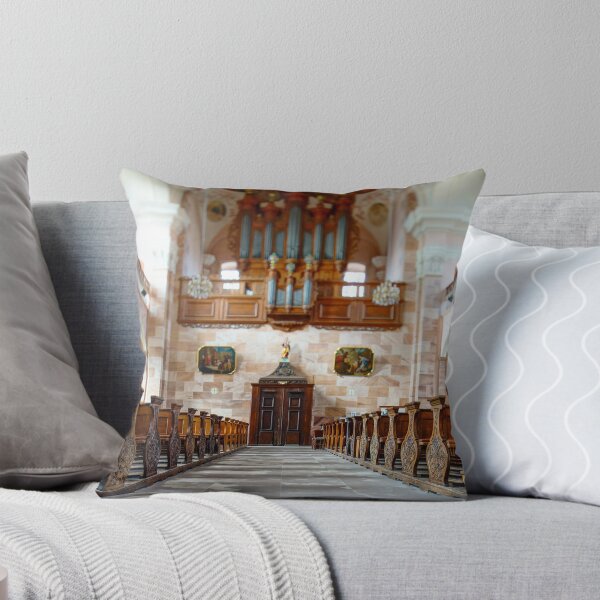 Item preview, Tilt-shift perspective view inside church, benches and organ designed and sold by Alexander Sorokopud.