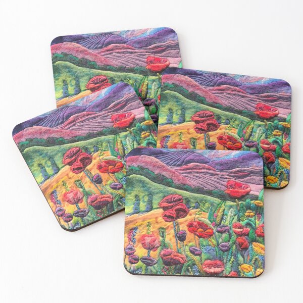 Item preview, Poppies Felt Painting designed and sold by Ann  Hershberger.