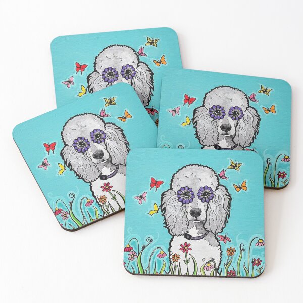 Item preview, Poodle cute pet dog dogs pets puppy art caniche flowers eyes designed and sold by Coolstuff4you71.