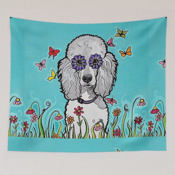 Item preview, Poodle cute pet dog dogs pets puppy art caniche flowers eyes designed and sold by Coolstuff4you71.