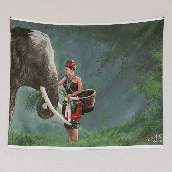 Item preview, Kayah Moe with an Elephant  designed and sold by Karenni.