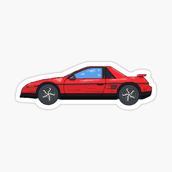 Red Fiero Notchback SE Sticker