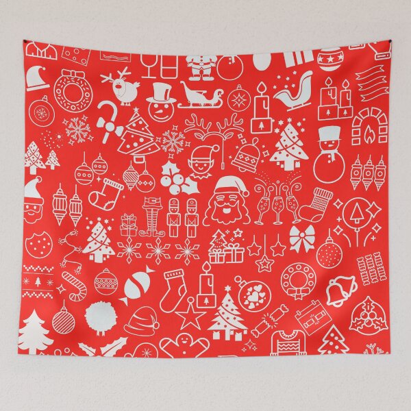 Item preview, Fun Christmas doodle Red White collection by Studio M & Co designed and sold by Studio M & Co..
