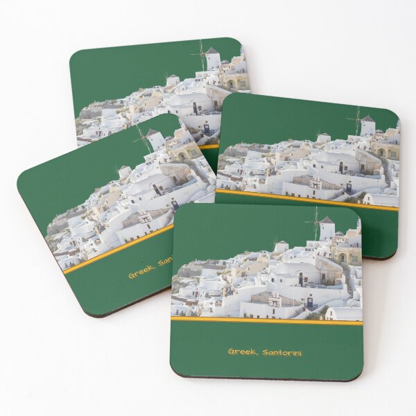 Item preview, Santorini, Verde-Blanco designed and sold by Little Joys Art.