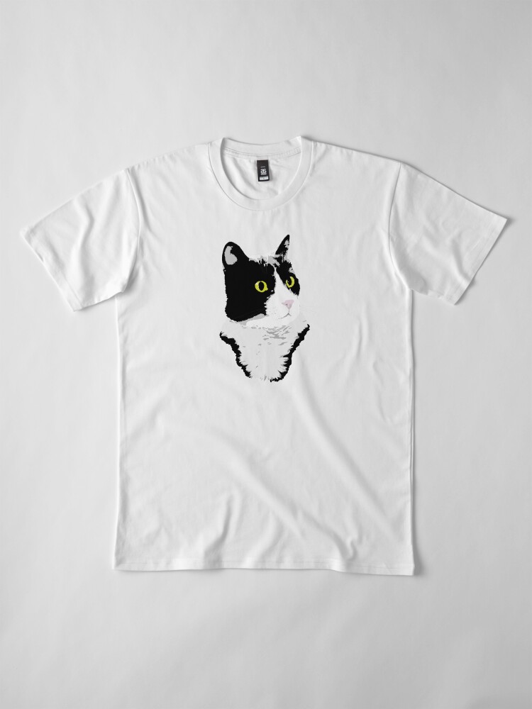 Alternate view of Regal Tuxedo Kitty Premium T-Shirt