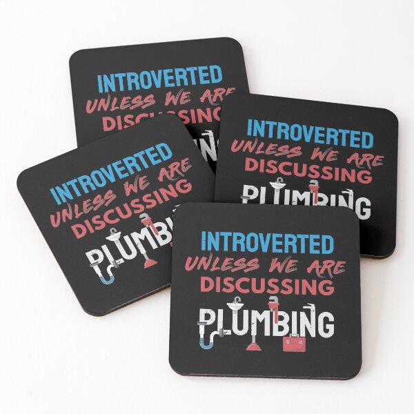 Item preview, Introverted unless we are discussing plumbing / plumber gift idea, plumbing gift, love plumbing, handyman present designed and sold by anodyle.
