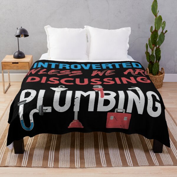 Item preview, Introverted unless we are discussing plumbing / plumber gift idea, plumbing gift, love plumbing, handyman present designed and sold by anodyle.