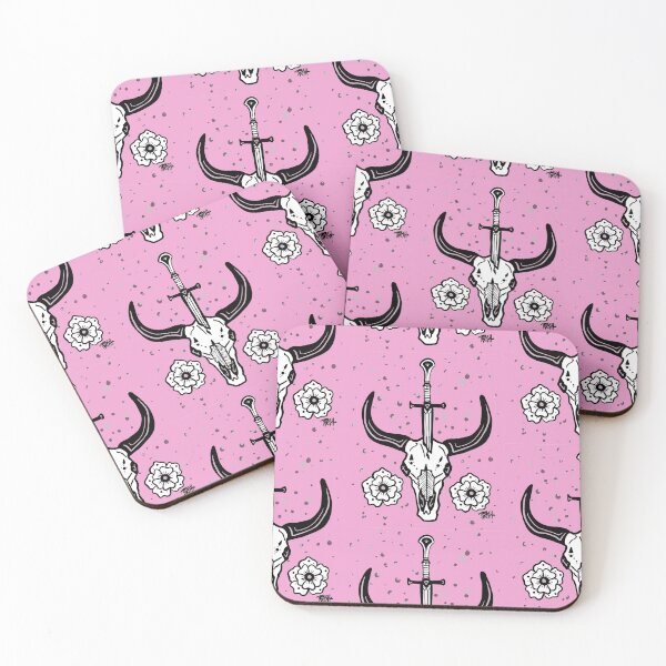Item preview, Cow skull with pink highlights designed and sold by TrashTats.