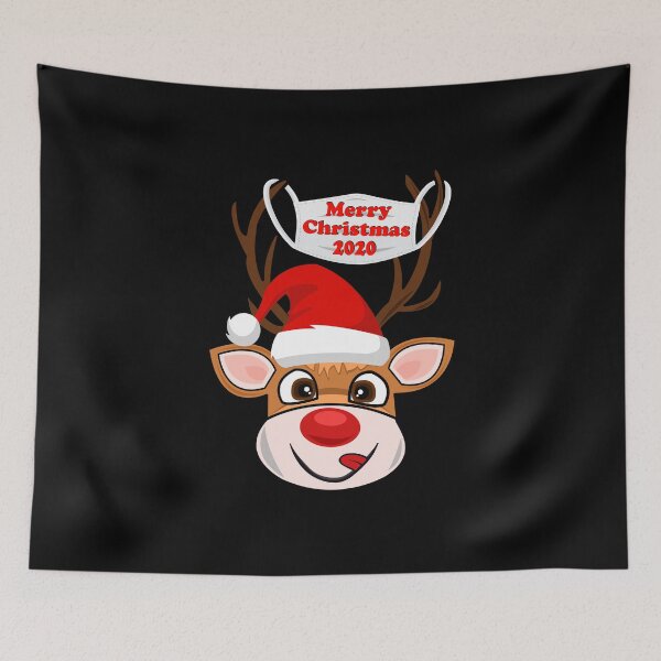 Item preview, Reindeer With Face Mask Merry Christmas designed and sold by besTmanuFacture.