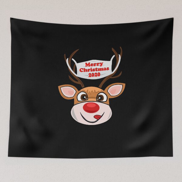 Item preview, Merry Christmas 2020 Reindeer With Face Mask designed and sold by besTmanuFacture.