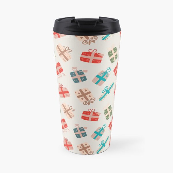 Let's open presents, Christmas gift pattern Travel Mug