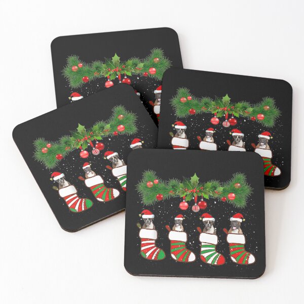 Item preview, Funny Boxer In Socks Christmas Dog Lovers Xmas designed and sold by JohnnyBench73.