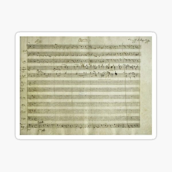 Vista previa del artículo con la obra «Mozart | Requiem | Partitura del manuscrito original», diseñado y vendido por en10minutos.