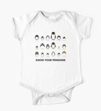 Body de manga corta Conoce a tus pingüinos