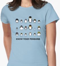 Connaissez vos pingouins T-shirt col V femme