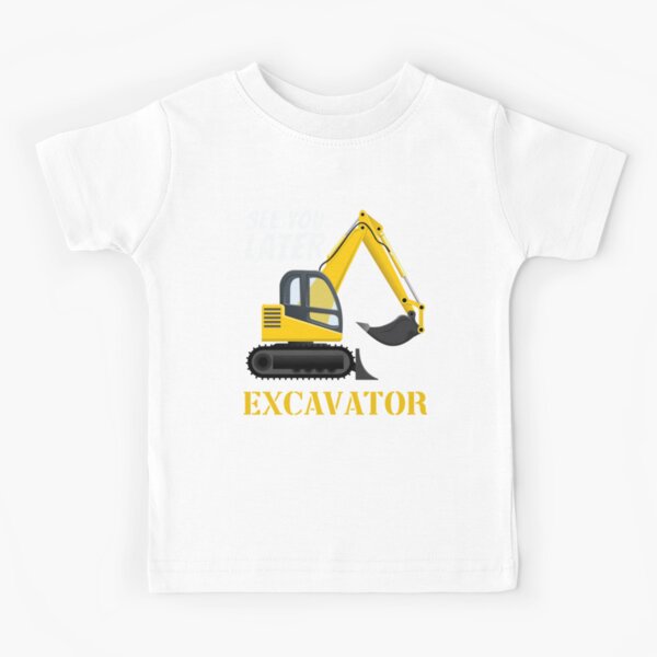 Bomugtee Boys/' Kids/' See You Later Excavator Shirts Toddler Baby Boys Girls Short Sleeve T Shirt Summer Kids Cotton Tee
