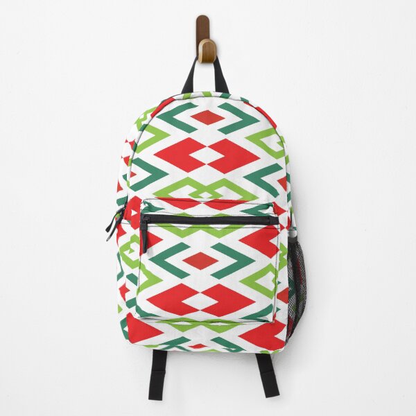 Item preview, Argyled Arrows Geometric Pattern – Green & Red designed and sold by RoguePatterns.