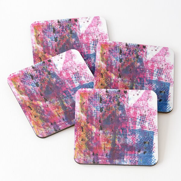 Item preview, "Color and Pattern Offload" Gel Print Painting designed and sold by peonypours.