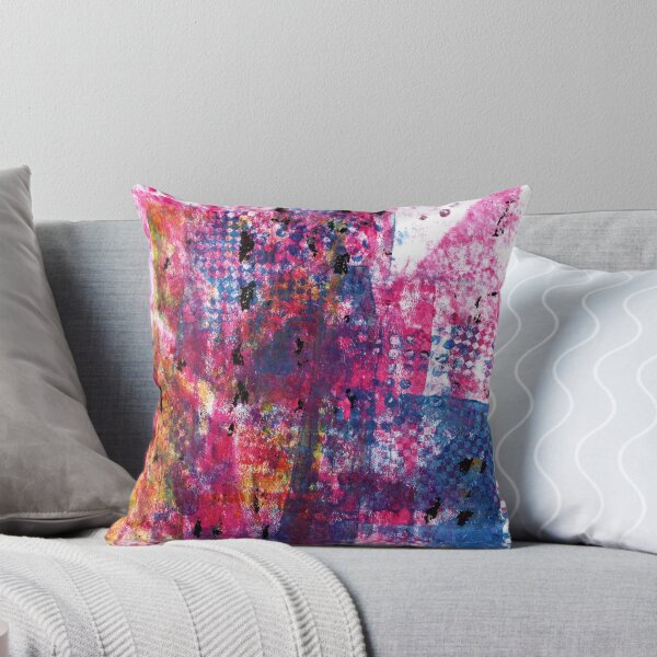 Item preview, "Color and Pattern Offload" Gel Print Painting designed and sold by peonypours.