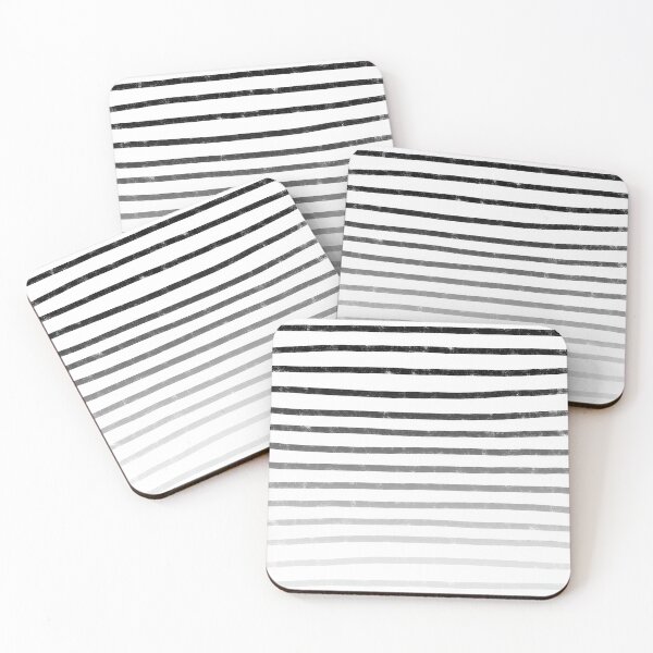 Item preview, Rayas Ombre dibujadas a mano (negro / blanco) designed and sold by Design Minds Boutique.