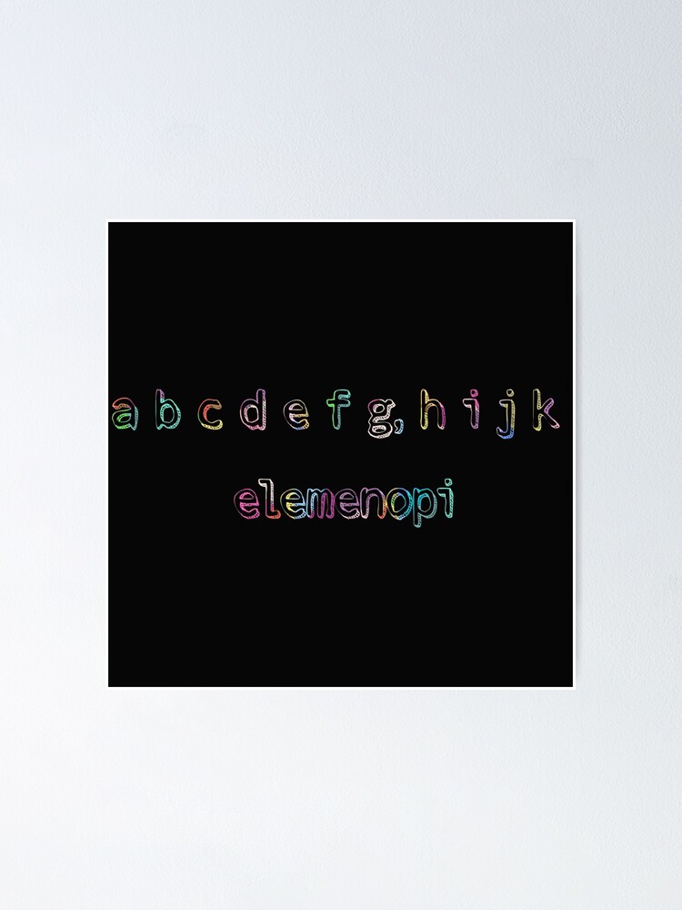 abcdefg alphabet | Poster