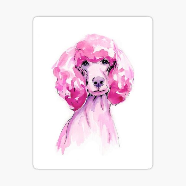 Vista previa del artículo con la obra «Caniche en rosa lindo perro mascota perros mascotas cachorro arte caniche arte pop», diseñado y vendido por Coolstuff4you71.