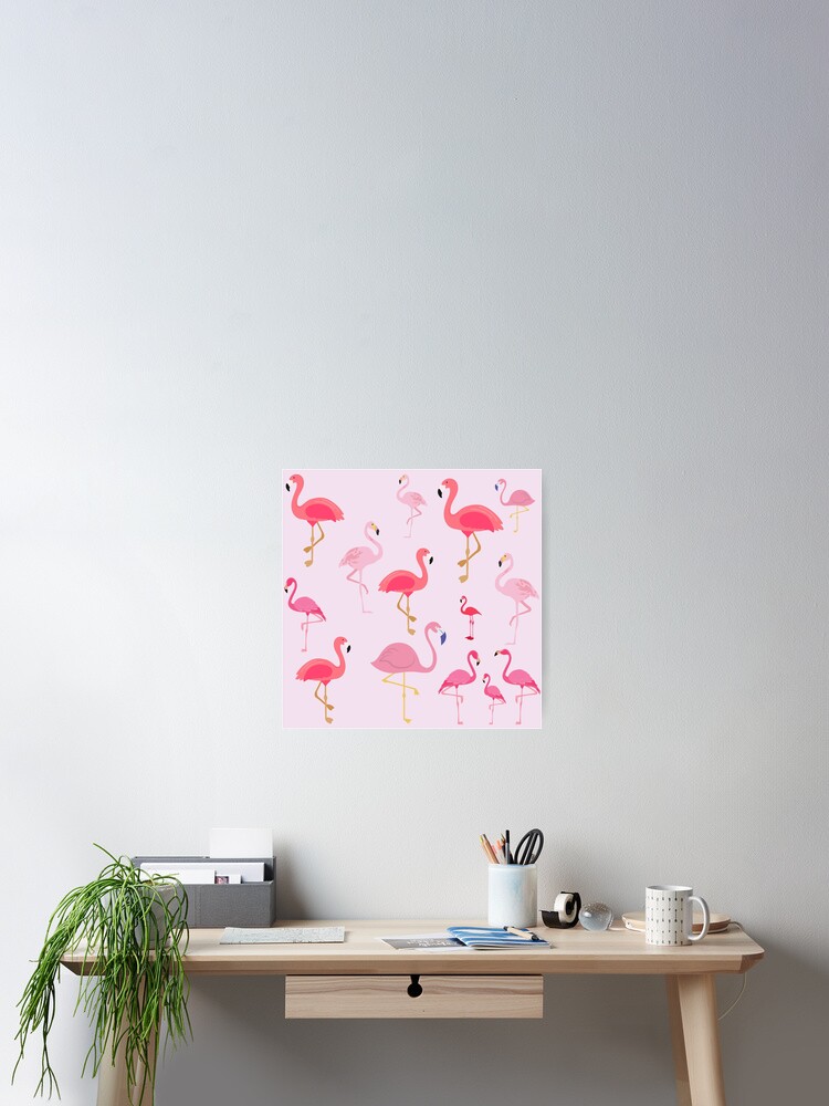 Thumbnail 2 of 3, Poster, Flamingo Pattern designed and sold by Naturelisa.