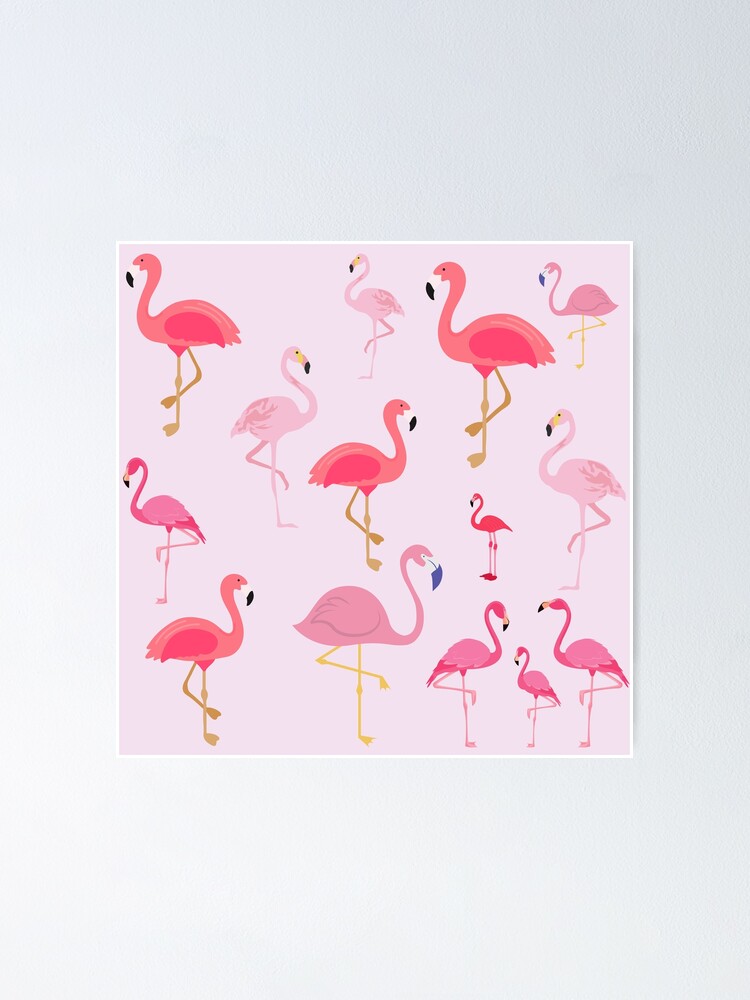 Thumbnail 1 of 3, Poster, Flamingo Pattern designed and sold by Naturelisa.