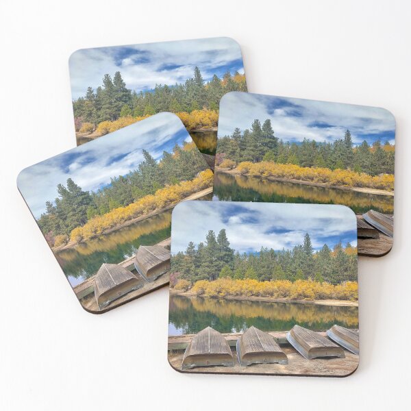 Item preview, Rowboats and Mountain Lake in Fall designed and sold by JamesKaoFoto.