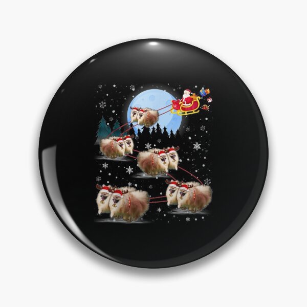 Item preview, Pomeranian Reindeer Santa Under Moonlight Christmas designed and sold by JohnnyBench73.