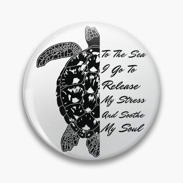 Item preview, Turtle; To the sea I go to release my stress and soothe my soul designed and sold by ArtRoomOregon.