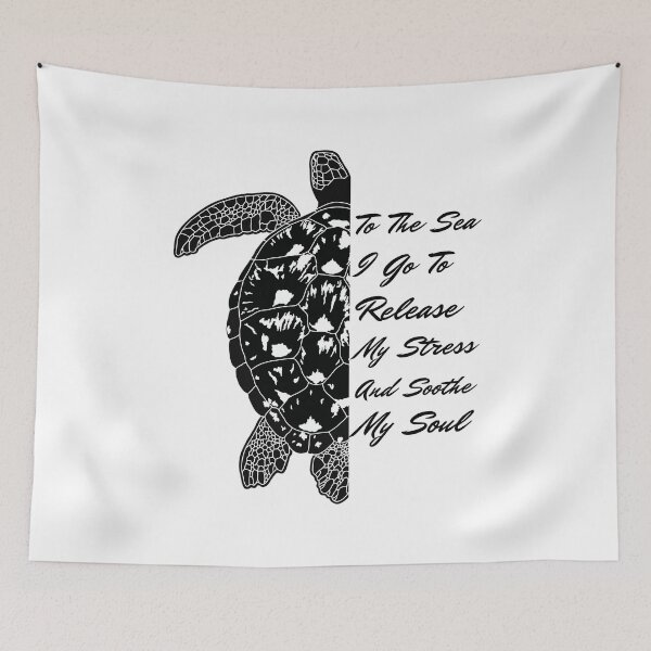 Item preview, Turtle; To the sea I go to release my stress and soothe my soul designed and sold by ArtRoomOregon.