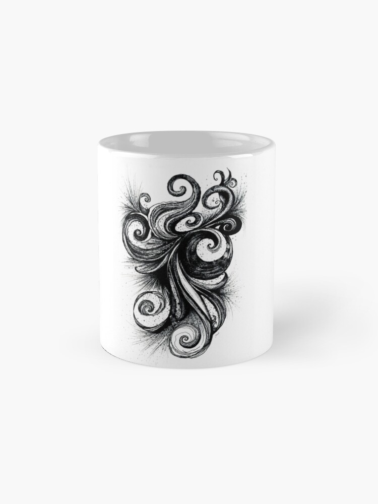 Thumbnail 4 of 6, Coffee Mug, Circumvolution, Ink Drawing designed and sold by Danielle Scott.