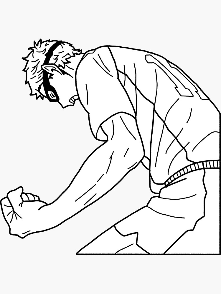 "Tsukishima Blocks Ushijima | Haikyuu!!" Sticker by garyjhiggins