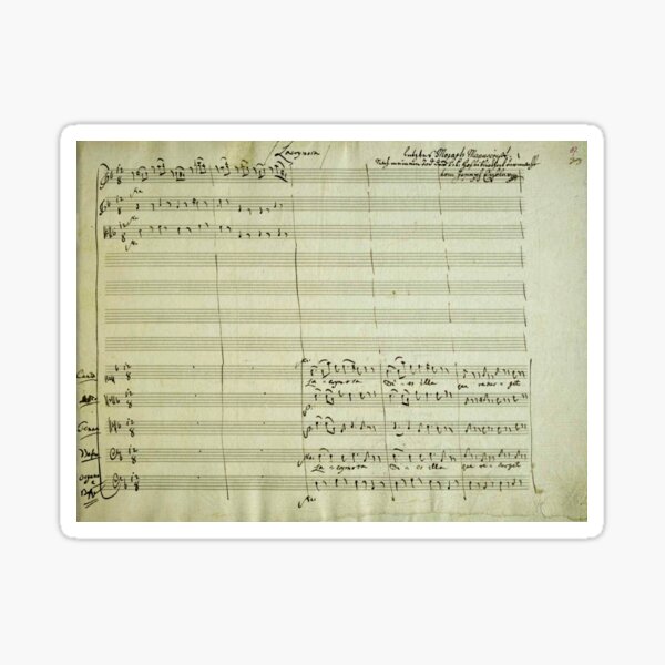 Item preview, Mozart | Lacrimosa | original manuscript score designed and sold by en10minutos.