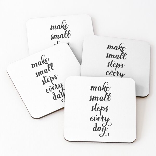 Item preview, Make Small Steps Every Day Quote Art Design Inspi designed and sold by vividpixelusa.