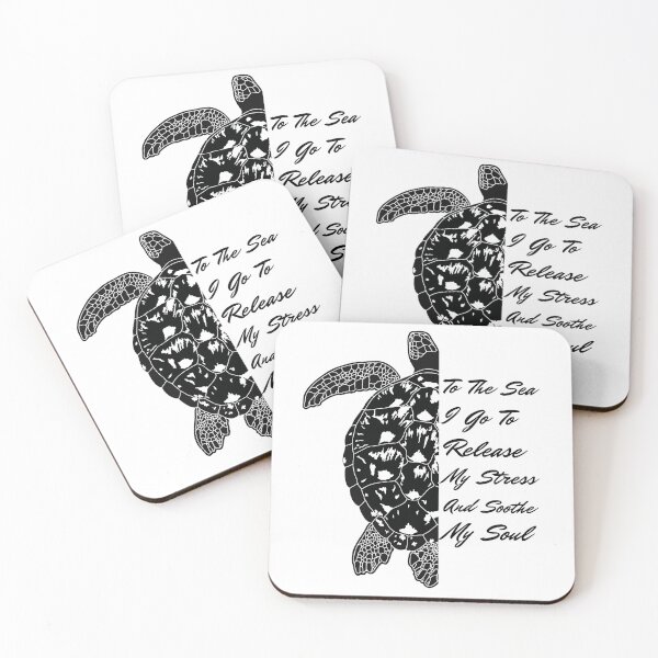 Item preview, Turtle; To the sea I go to release my stress and soothe my soul designed and sold by ArtRoomOregon.