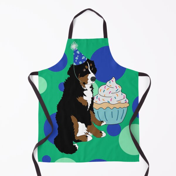 Item preview, Happy Birthday Cupcake Polka Dot Bernese Mountain Dog  designed and sold by KantstandyaC.