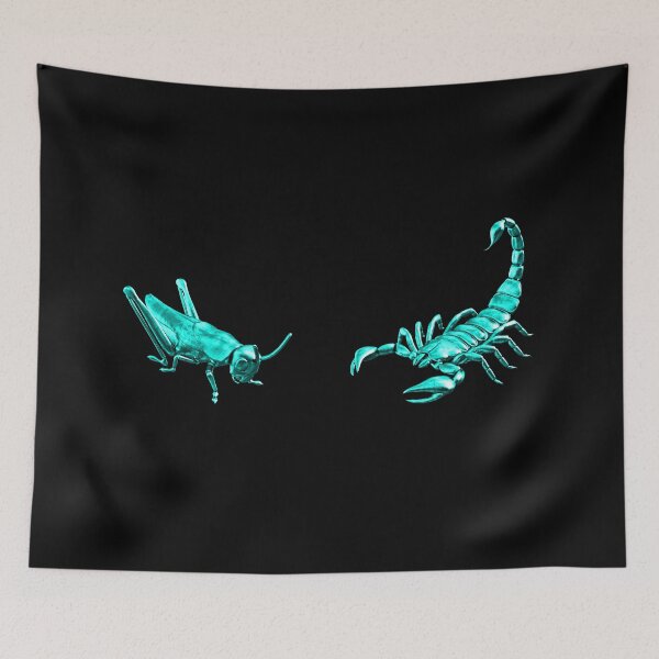 Item preview, The Scorpion Or The Grasshopper? - Turquoise Metallic Design designed and sold by Timebird.