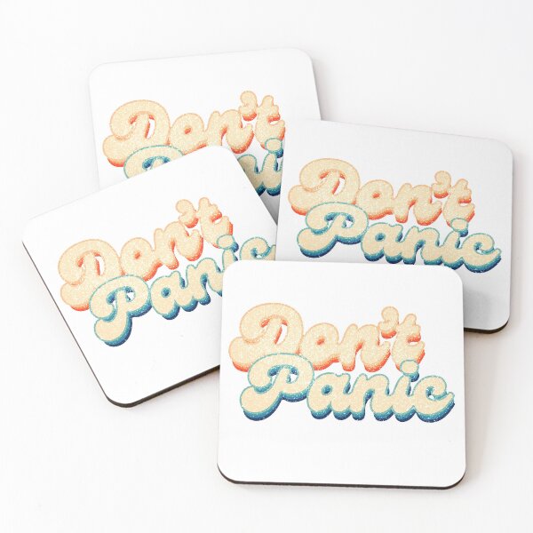Item preview, "Don't Panic" Hitchhiker's Guide to the Galaxy in Retro 70s Style designed and sold by Carmen Loup.