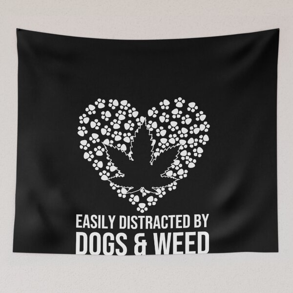 Item preview, Easily Distracted By Dogs And Weed Shirt Funny Dog Lover  designed and sold by MarioShirtWorld.
