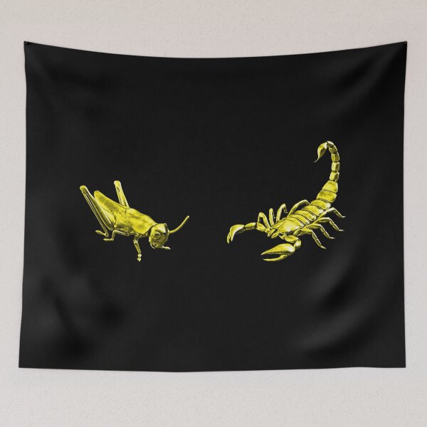 Item preview, The Scorpion Or The Grasshopper? - Yellow Metallic Design designed and sold by Timebird.