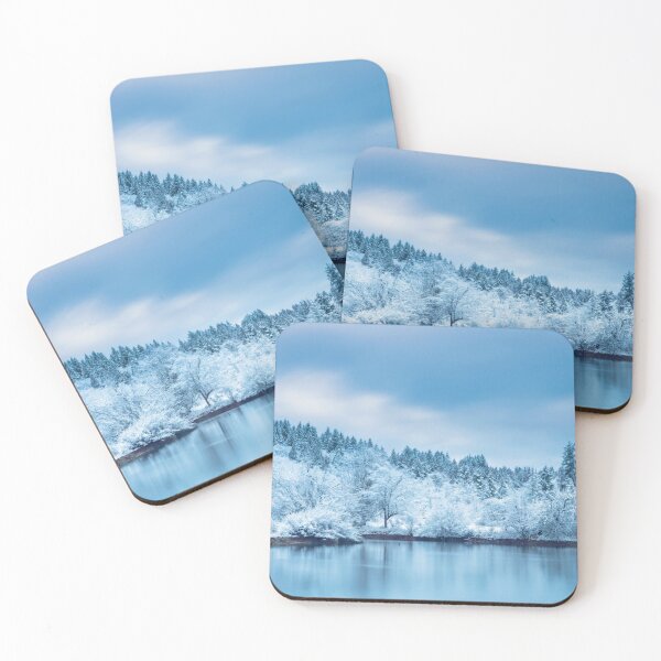 Item preview, Blue Winter Snowy Lake Forest | Winter Mood designed and sold by PinkRainbow.