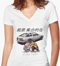 Initial LoFi Women's Fitted V-Neck T-Shirt