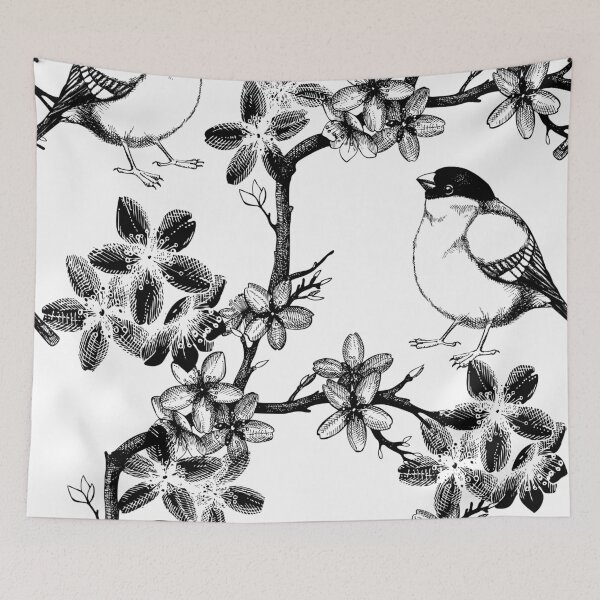 Item preview, Blooming Tree Bird Floral Pattern designed and sold by findot.