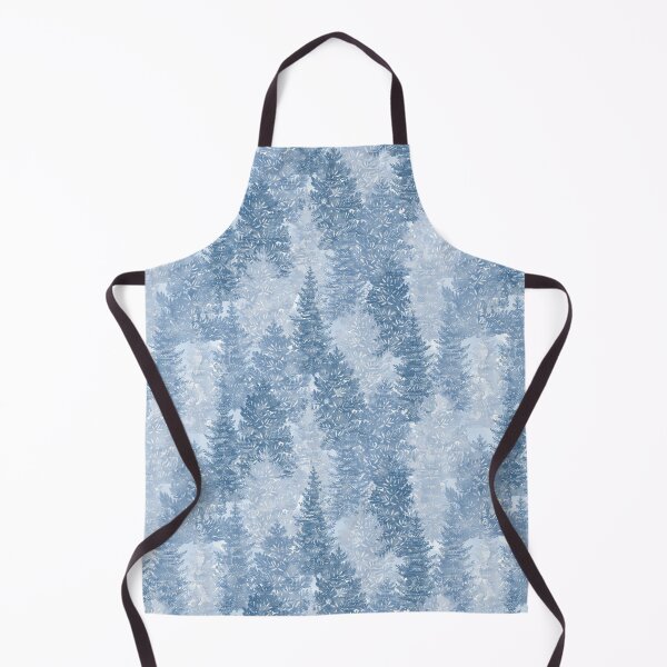 Item preview, Watercolor Winter Conifer Forest Pattern - Blue designed and sold by WickedRefined - Nicole Demereckis.